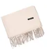 Bufanda de Cachemir Sintético 200g Cepillada Color Sólido Gruesa Larga Otoño e Invierno No Hace Bolitas Borla Chal para Mujer Directo del Fabricante