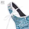 Top Moldeador con Ballenas para Cintura para Mujer Control de Abdomen Soporte de Pecho Estilo Pintura al Óleo Francesa Monet Ropa Exterior Camisola Sujetador Tela Jacquard