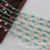 Pulsera de cristal de colores para joyería DIY, retención de color, 2.5 * 4.5MM, cadena de perlas artificiales hecha a mano, borla B2180