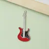 Acessórios Criativos Novos Tendência Joias Pingente de Guitarra Elétrica Artificial Colorido Gotejamento de Óleo Pingente para Chaveiro DIY Bolsa