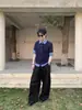 Camiseta de Manga Corta con Cuello Polo, Patchwork a Cuadros de Dos Piezas Falsas de Gama Alta Americana, Estilo Universitario de Verano para Hombre, Solapa, Media Manga