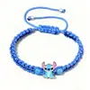 Pulseira Mais Vendida na Amazon Transfronteiriça para Crianças, com Stitch e Angel, Pulseira Tecida à Mão, Atacado Direto do Fabricante