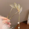 Novo Grampo de Cabelo Retro Estilo Chinês com Franja de Pérolas para Mulheres, Elegante Grampo em Forma de U, Acessório de Cabelo Tradicional Combinado com uma Saia Mamian, Ornamento de Cabelo Estilo Antigo