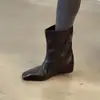 Elegantes botas de montar cuadradas de estilo coreano 2026, modernas y a la moda, adelgazantes, de pierna ancha simples para mujer, botas de media pantorrilla que aumentan la altura