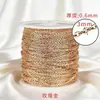 Venda Direta de Fábrica Corrente em Formato O de Aço Inoxidável 3mm Galvanoplastia a Vácuo 14K Material para Colar Pulseira DIY Acessórios Atacado