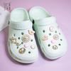 Zapatos con agujeros transfronterizos, nuevos, hechos a mano, con flores, de aleación de resina, accesorios para zapatos con agujeros, cadena de perlas para vampiro, joyería