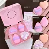 Elegante Set de Esponjas para Pulgar de Unicornio, Suave y Amigable con la Piel, Doble Uso para Aplicación Seca y Húmeda, Set de Cinco Piezas