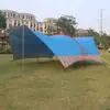 Tienda de campaña de lona de goma negra transfronteriza para acampar, protección solar para acampar, impermeable, refuerzo, toldo grueso, suministros para exteriores, venta al por mayor