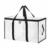 Bolsa de embalaje móvil de material PP, bolsa de almacenamiento plegable para ropa y equipaje, bolsa de almacenamiento cúbica moderna y simple