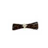 Grampo de Cabelo Clip BB com Estampa de Leopardo Cor de Café Flor de Íris Dourada Coreana Acessório de Cabelo Fashion de Alta Qualidade Franja Lateral