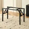 Mesa plegable Estante Patas de mesa blancas Restaurante Metal Soporte de doble capa Estante de almacenamiento plegable Estante para flores Especial de primavera Venta al por mayor