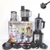 Licuadora 4 en 1 de gran capacidad de 4 L para uso comercial de acero inoxidable, máquina trituradora de pared de metal, picadora de carne, trituradora de hielo, exprimidor