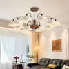 Lustre para sala de estar, luz principal para o hall, estilo creme casca de ovo, sensação de luxo, luminária de ferro forjado estilo francês vintage novo de 6 peças, iluminação Zhongshan