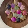 Acrílico 23mm Dos Tonos Estampado en Oro Flor de Cinco Pétalos DIY Hecho a Mano Gradiente Pétalo de Flor de Cerezo Pasador de Pelo Accesorio para el Cabello Accesorios de Cuentas Sueltas