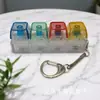 Varios Colores de Botón de Sonido de Teclado de Descompresión de Cuatro Eslabones sin Luz Llavero Colgante para Mochila Escolar Juguete de Descompresión