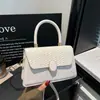 Otoño 2026 Nuevo Bolso Cruzado de un Hombro Estilo Coreano Popular Simple Color Sólido Elegante Pequeño Cuadrado para Mujer Celebridad de Internet