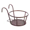 Estante para flores de balcón, estante de almacenamiento, soporte para macetas colgante de barandilla, barandilla colgante de hierro forjado, soporte para plantas suculentas de alféizar de ventana interior