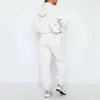 Traje de mujer nuevo de primavera, otoño e invierno transfronterizo europeo y americano, moda deportiva con logotipo, suéter de manga larga con capucha, traje de dos piezas