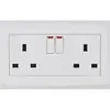 Enchufe de pared con interruptor estándar europeo enchufe con portalámparas estándar británico enchufe de pared estándar británico enchufe multifuncional para el hogar posición de enchufe múltiple