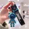 Llavero con forma de oso relámpago, bonito colgante de muñeca de pareja de dibujos animados, llavero para bolso de coche, pequeño regalo al por mayor