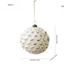 Nueva Bola de Plástico Blanca Dorada Bola de Navidad Colgante de Forma Especial Retro Lujo Accesible Bola Mate Copo de Nieve Regalo Colgante para Árbol de Navidad