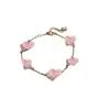 Collar de Flor de Trébol de Acetato Incrustado de Diamantes Estilo Coreano Cadena de Clavícula Dulce y de Moda Collar de Lujo Ligero de Alta Gama