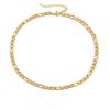 Cadena Figaro Emanco Collar Versátil para Mujer Collar de Acero Inoxidable Nuevo Estilo Europeo y Americano Cadena Gruesa Dorada para Hombre Cadena de Clavícula