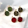 Pendientes de Acero Inoxidable con Hojas de Arce de Planta Real de Estilo Nuevo de Verano Transfronterizos Pendientes de Flor Eterna Resina de Colores Flor Real Colgantes Pequeños