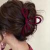 Pinza de Garra con Lazo de Terciopelo Dulce Color Sólido Cinta Flocada Pasador de Cabello Pinza Tiburón para el Cabello Pinza Elegante para Cola de Caballo Venta al por Mayor