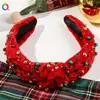 Faixa de Cabeça de Natal Transfronteiriça Qiyue Faixa de Cabeça com Galhos de Rena Decorações de Natal Fivela Plástica para Cabeça de Crianças Decoração de Festa