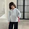 Sudadera de Felpa para Niña Otoño e Invierno Nueva Tendencia Ropa Infantil Ropa Gruesa de Invierno para Niña Top Cálido de Invierno con Cuello de Piel para Niño