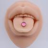 Uña de lengua de láser uña de labio uña de oreja puente de oreja leche DingTalk uña de lengua acero de titanio joyería de piercing corporal hot girl 316L transfronterizo