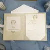 Convites de casamento em veludo cor de champanhe, personalizáveis e imprimíveis, convites de casamento de negócios de alta qualidade, cartões de convite de casamento, cartões de juramento