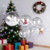 Bolas de plástico colgantes de Navidad en stock transfronterizo, bolas para decoración de habitaciones DIY, bolas para envolver regalos de flores de caramelo, se pueden colgar