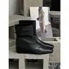 Botines Gruesos de Punta Cuadrada Estrechos para Mujer, Nuevos Botines de Tobillo Estilo Francés Otoño/Invierno 2026, Botas Martin para Mujer