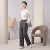 Suéter de Lana de Nuevo Estilo Otoño e Invierno con Cuello Medio Alto para Mujer Suéter de Punto Canalé Adelgazante sin Costuras para Superponer Capa Interior Capa Base