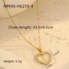 Collar de 26 letras inglesas transfronterizo acero inoxidable chapado en oro de 18K circonita colgante de corazón collar joyería al por mayor