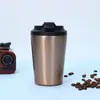 Taza de Café de Aspecto Elegante con Escala, Taza Termo Sencilla, Taza Compacta Portátil de Acero Inoxidable 304, Taza para Coche