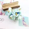 Flores artificiales DIY ramo falso corona tejida a mano material accesorios para el cabello de novia tocado boutonnière adornos accesorios de flores decorativas