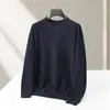 Suéter de Lana para Hombre 2026 Otoño e Invierno Cuello Redondo Suéter de Punto Fino de Cachemira para Hombre Suéter de Lana para Hombre