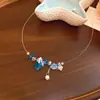 Collar Redondo de Concha Estilo Isla Romántico, Lujo Ligero y Sensación de Alta Gama, Cadena para Clavícula, Accesorio Versátil de Nicho para Vacaciones en la Costa para Mujeres
