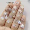 Joyería para Uñas de Copo de Nieve Aurora Electroplateada Transfronteriza Resina Tamaño Grande Pequeño Tarjeta de Uñas Cabello Aretes Material para DIY