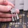 Hanfu Estilo Antiguo Guizhou Dongnan Miao Joyería de Plata Colgante de Paso DIY Hecho a Mano Accesorio de Campana Joyería de Plata Sésamo Liangshan