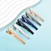 Pinza de corbata de latón brillante transfronteriza nueva con logotipo láser, sencilla, para negocios, venta al por mayor
