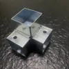 Conectores de Tubo Cuadrado sin Soldadura, Uniones en T para Tubo Cuadrado, Conectores Directos de Acero Cuadrado, Conectores de Esquina de 90 Grados para Tubo Cuadrado Galvanizado