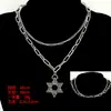Nueva Moda Doble Capa Collar de Pareja Accesorios Ropa Hip-Hop Sudadera Cadena de Jersey de Manga Corta Ins Estilo de Moda para Hombres y Mujeres