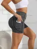 Calças de Yoga Populares Novas Europeias e Americanas Transfronteiriças Leggings de Cintura Alta Levanta Bumbum Shorts Esportivos de Corrida Fitness ao Ar Livre para Mulheres