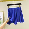Pantalones Cortos Casuales de Verano Finos Estilo Coreano para Mujer de Modal Cómodos Color Sólido Pantalones para Casa Sueltos Adelgazantes de Pierna Ancha