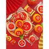 Feliz Año Nuevo y Festival de Primavera Decoración de Regalo Pegatina Redonda Selladora Año 2025 Año del Dragón Bolsillo de Teléfono Móvil Bolsillo de Vaso de Vidrio Rojo