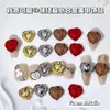 Pajarita Estilo Girly Corazón Aleación Accesorios para Uñas Artísticas Día de San Valentín Corazón Rojo Decoraciones para Uñas DIY